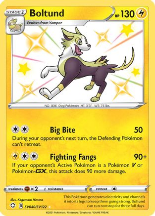 Boltund - SV040/SV122 - Shiny Holo Rare