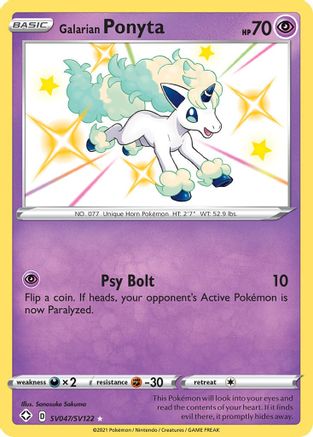 Galarian Ponyta - SV047/SV122 - Shiny Holo Rare
