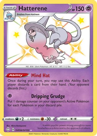 Hatterene - SV056/SV122 - Shiny Holo Rare