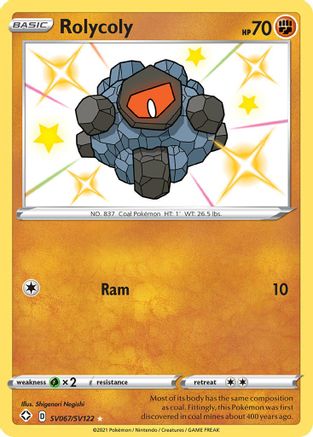 Rolycoly - SV067/SV122 - Shiny Holo Rare