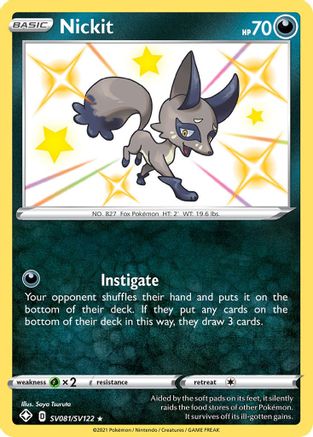 Nickit - SV081/SV122 - Shiny Holo Rare