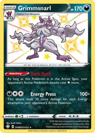 Grimmsnarl - SV085/SV122 - Shiny Holo Rare