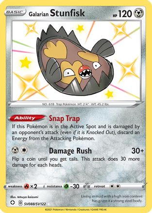 Galarian Stunfisk - SV088/SV122 - Shiny Holo Rare