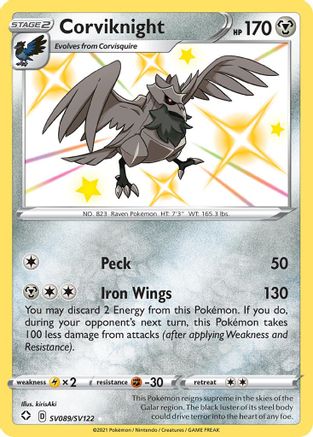 Corviknight - SV089/SV122 - Shiny Holo Rare