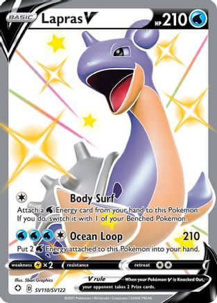 Lapras V - SV110/SV122 - Shiny Holo Rare