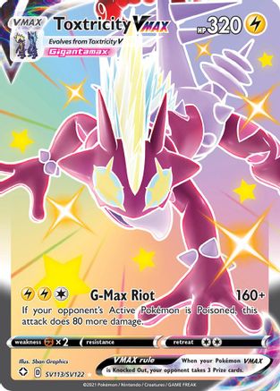 Toxtricity VMAX - SV113/SV122 - Shiny Holo Rare