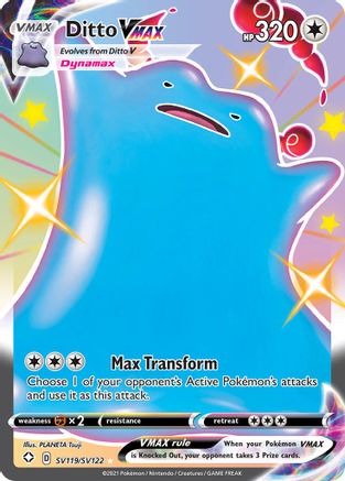Ditto VMAX - SV119/SV122 - Shiny Holo Rare