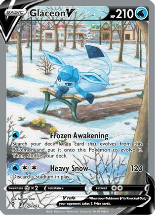 Glaceon V (Alternate Full Art) - 175/203 - Ultra Rare