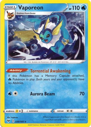 Vaporeon - 030/185 - Promo - Holofoil
