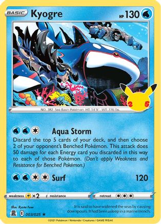 Kyogre - 003 - Holo Rare - Holofoil