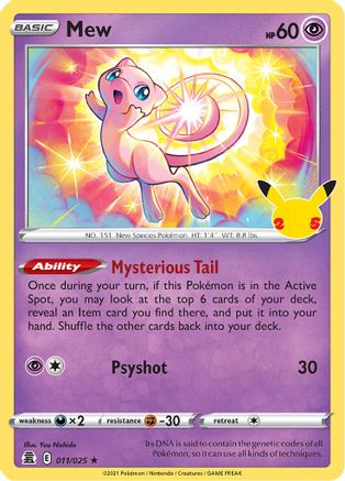 Mew - 011 - Holo Rare - Holofoil