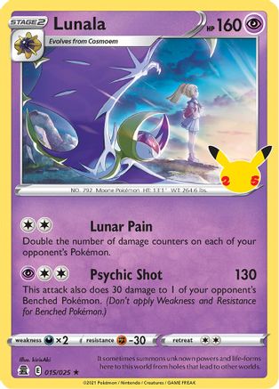 Lunala - 015 - Holo Rare - Holofoil