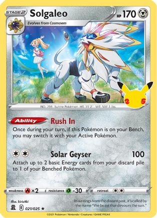 Solgaleo - 021 - Holo Rare - Holofoil