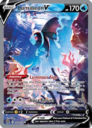 Lumineon V (Alternate Full Art) - 156/172 - Ultra Rare