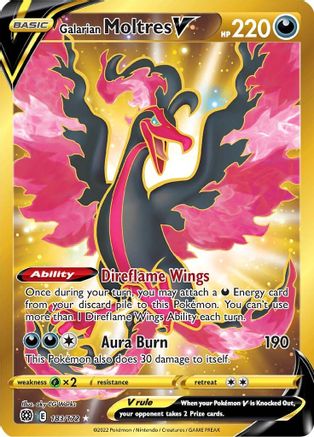 Galarian Moltres V (Secret) - 183/172 - Secret Rare