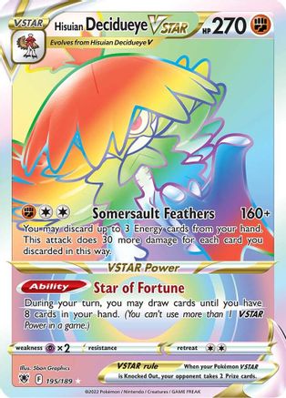 Hisuian Decidueye VSTAR (Secret) - 195/189 - Secret Rare