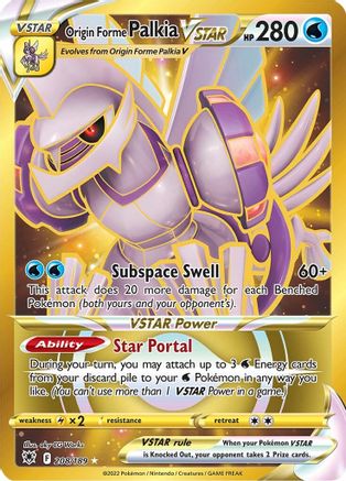 Origin Forme Palkia VSTAR (Secret) (208) - 208/189 - Secret Rare