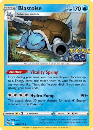 Blastoise - 017 - Holo Rare - Holofoil