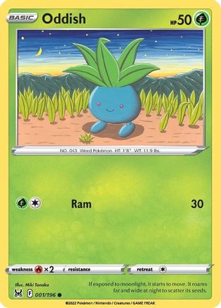 Oddish - 001/196 - Common - Reverse Holofoil