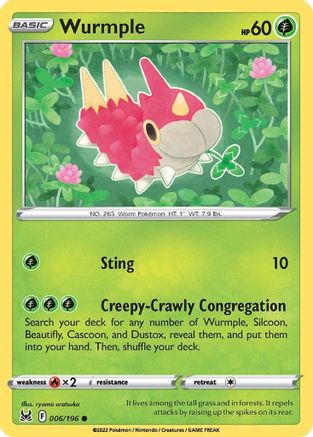 Wurmple - 006/196 - Common - Reverse Holofoil