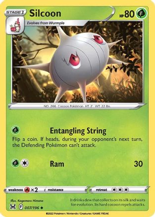 Silcoon - 007/196 - Uncommon - Reverse Holofoil