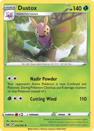 Dustox - 010/196 - Rare - Reverse Holofoil