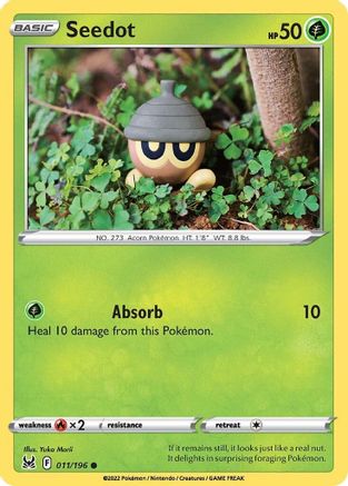 Seedot - 011/196 - Common - Reverse Holofoil