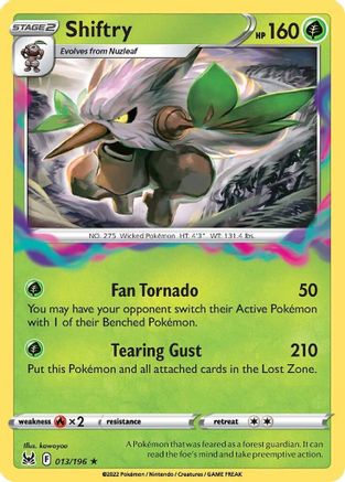 Shiftry - 013/196 - Holo Rare - Reverse Holofoil