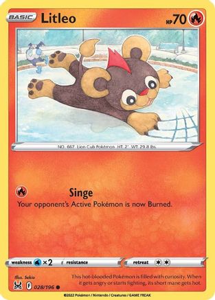 Litleo - 028/196 - Common - Reverse Holofoil