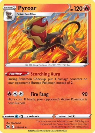 Pyroar - 029/196 - Holo Rare - Holofoil