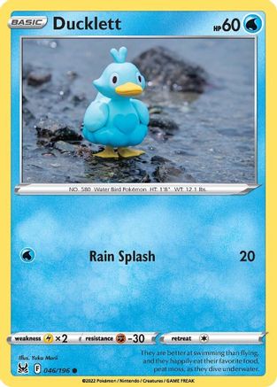 Ducklett - 046/196 - Common - Reverse Holofoil
