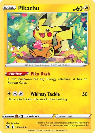 Pikachu - 052/196 - Common - Reverse Holofoil