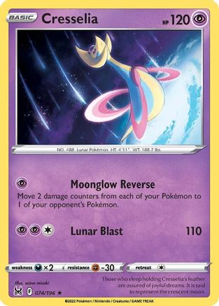 Cresselia - 074/196 - Holo Rare - Reverse Holofoil