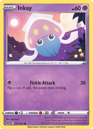 Inkay (077) - 077/196 - Common - Reverse Holofoil