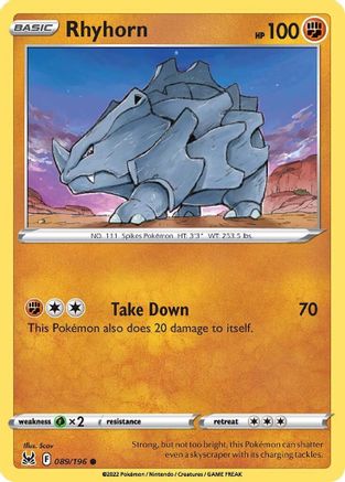 Rhyhorn - 089/196 - Common - Reverse Holofoil