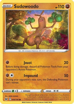 Sudowoodo - 094/196 - Common - Reverse Holofoil