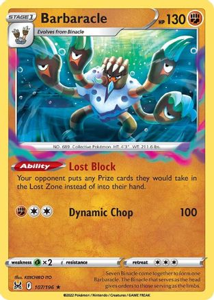 Barbaracle - 107/196 - Holo Rare - Reverse Holofoil