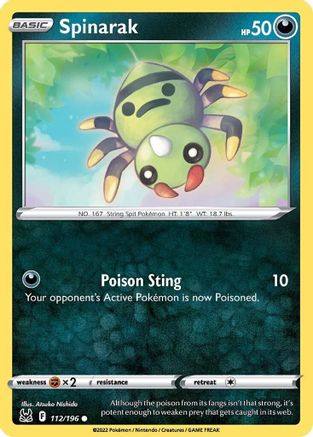 Spinarak - 112/196 - Common - Reverse Holofoil
