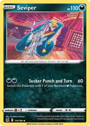 Seviper - 116/196 - Uncommon - Reverse Holofoil