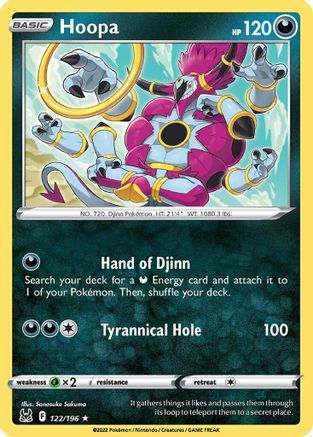 Hoopa - 122/196 - Rare - Reverse Holofoil