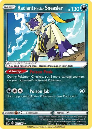 Radiant Hisuian Sneasler - 123 - Radiant Rare - Holofoil