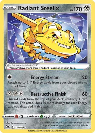 Radiant Steelix - 124 - Radiant Rare - Holofoil
