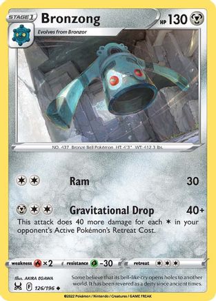 Bronzong - 126/196 - Uncommon - Reverse Holofoil