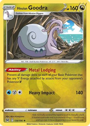 Hisuian Goodra - 134/196 - Holo Rare - Holofoil