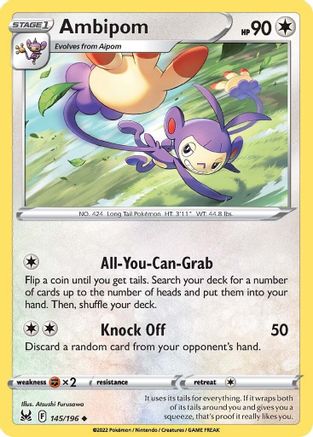 Ambipom - 145/196 - Uncommon - Reverse Holofoil