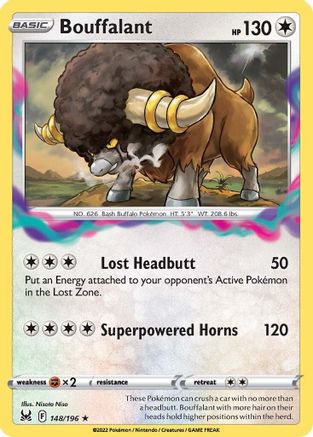 Bouffalant - 148/196 - Rare - Reverse Holofoil