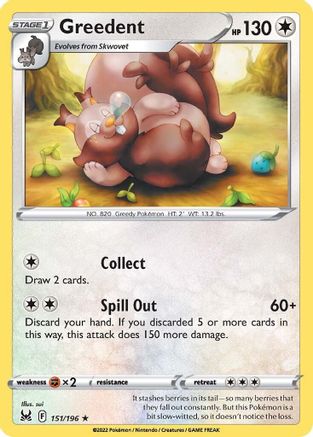Greedent - 151/196 - Rare - Reverse Holofoil