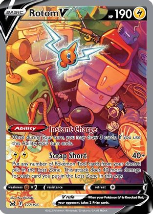 Rotom V (Alternate Full Art) - 177/196 - Ultra Rare