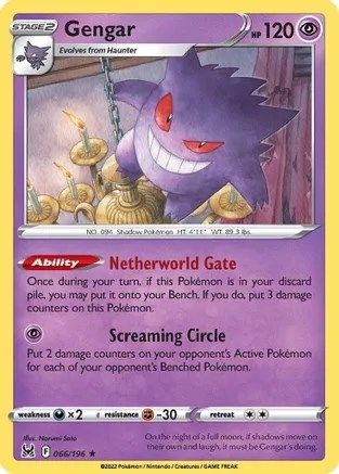 Gengar - 066/196 - Rare - Deck Exclusive