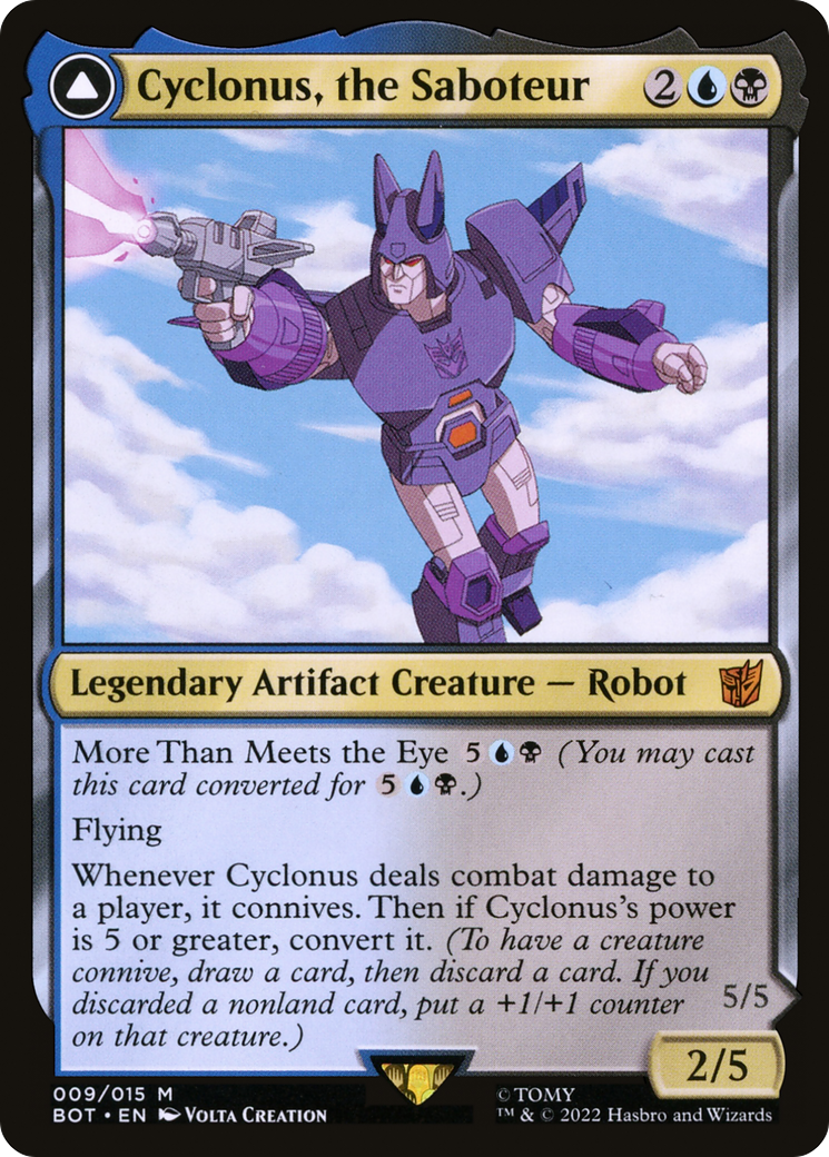 Cyclonus, the Saboteur (BOT-009) - Transformers Foil